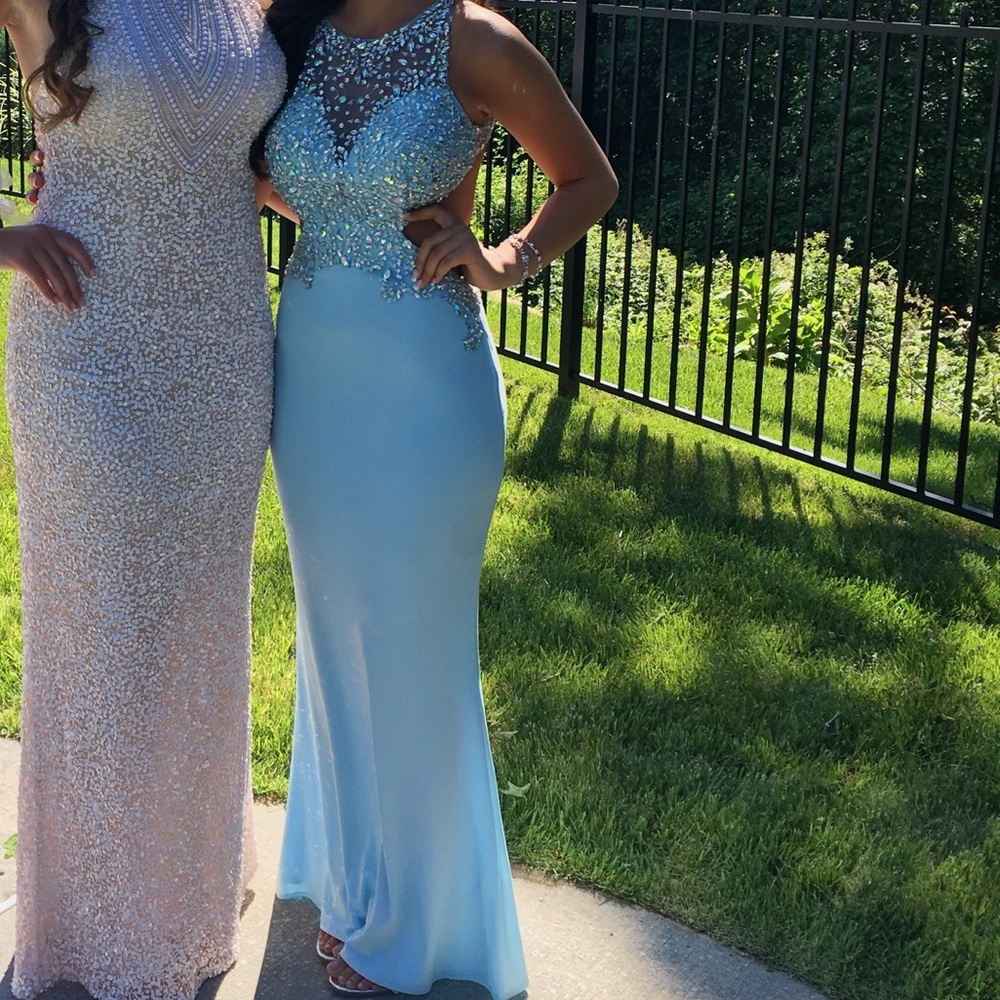 Elegant Blue and White Women's Dresses